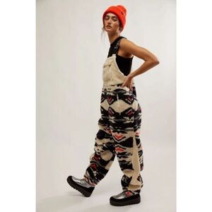 FPMovement Hit the slopes fairisle print fleece Salopette overalls NWT size XS